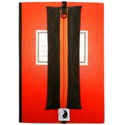 Mäppchen für DIN A5-Buch aus Fahrradschlauch - „BücherWurm“